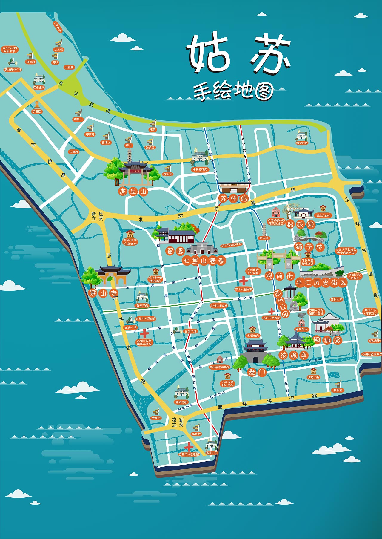 滨州手绘地图景区的文化宝藏