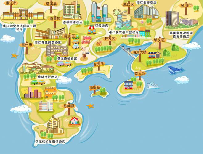 滨州手绘地图旅游的艺术指南