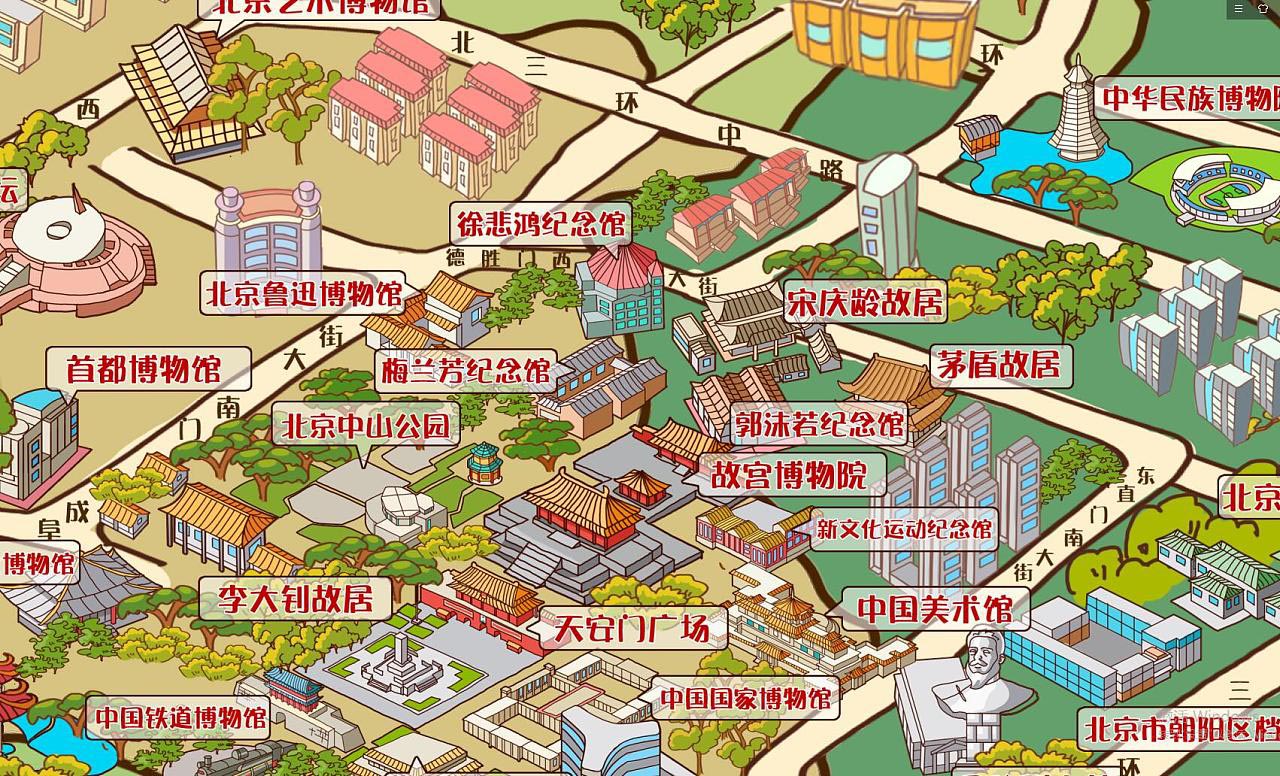 滨州手绘地图景区的文化印记